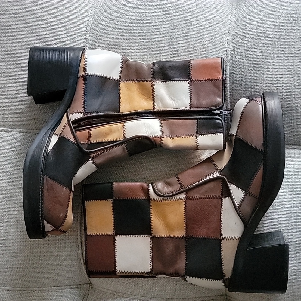 1990s Durango Patchwork Boots Size 7.5